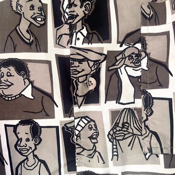 Y2K Vintage Platinum Fubu Fat Albert Shirt Button Down - Picture 4 of 4